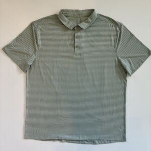 Lululemon Polo Shirt Mens XL Green Performance Golf Athletic Casual Stretch